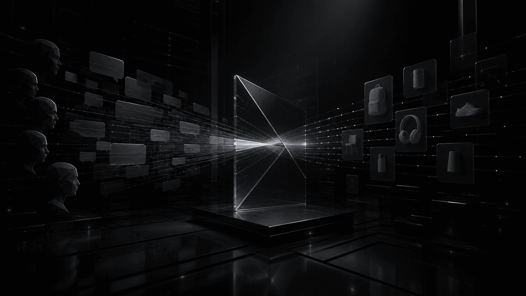 Anonymous profiles and conversation signals passing through an advertising audit prism