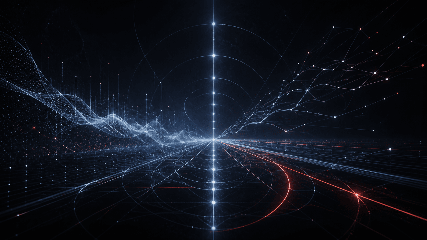 Abstract critical-line geometry with branching mathematical search paths